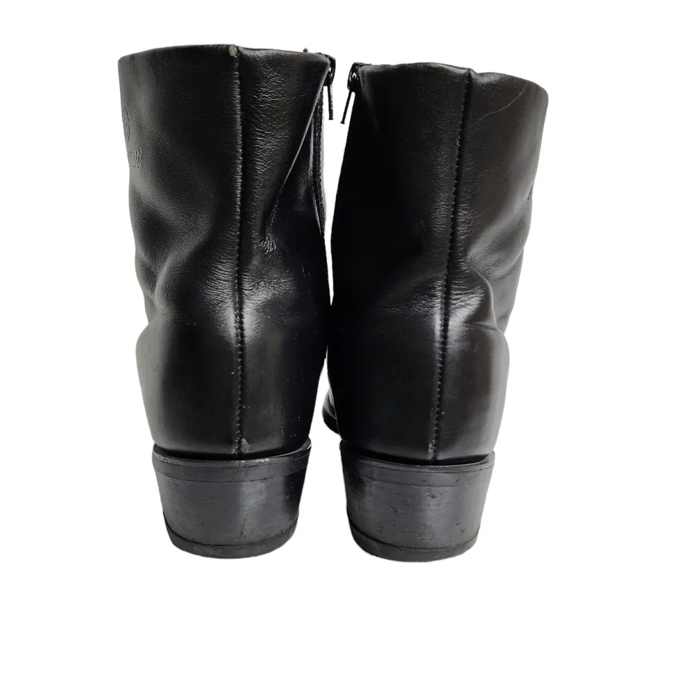 DURANGO LEATHER UPPER ROUND TOE SIDE ZIPPER BOOT